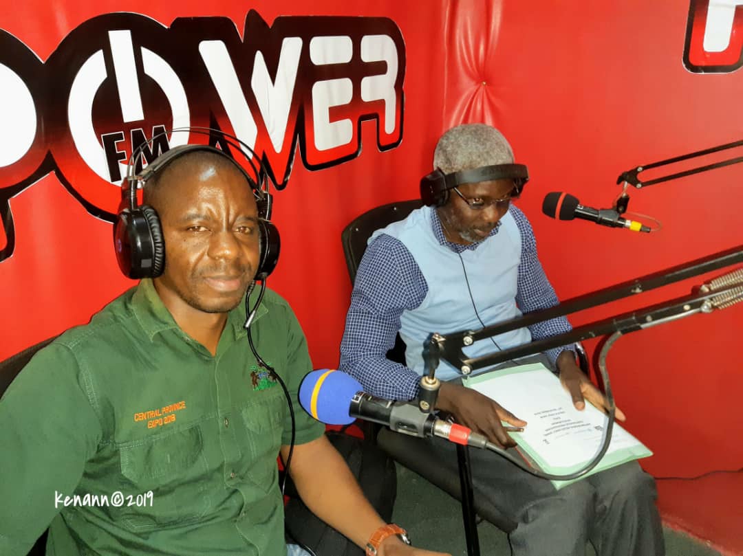 Kenneth Chawinga doing rabies awareness on radio