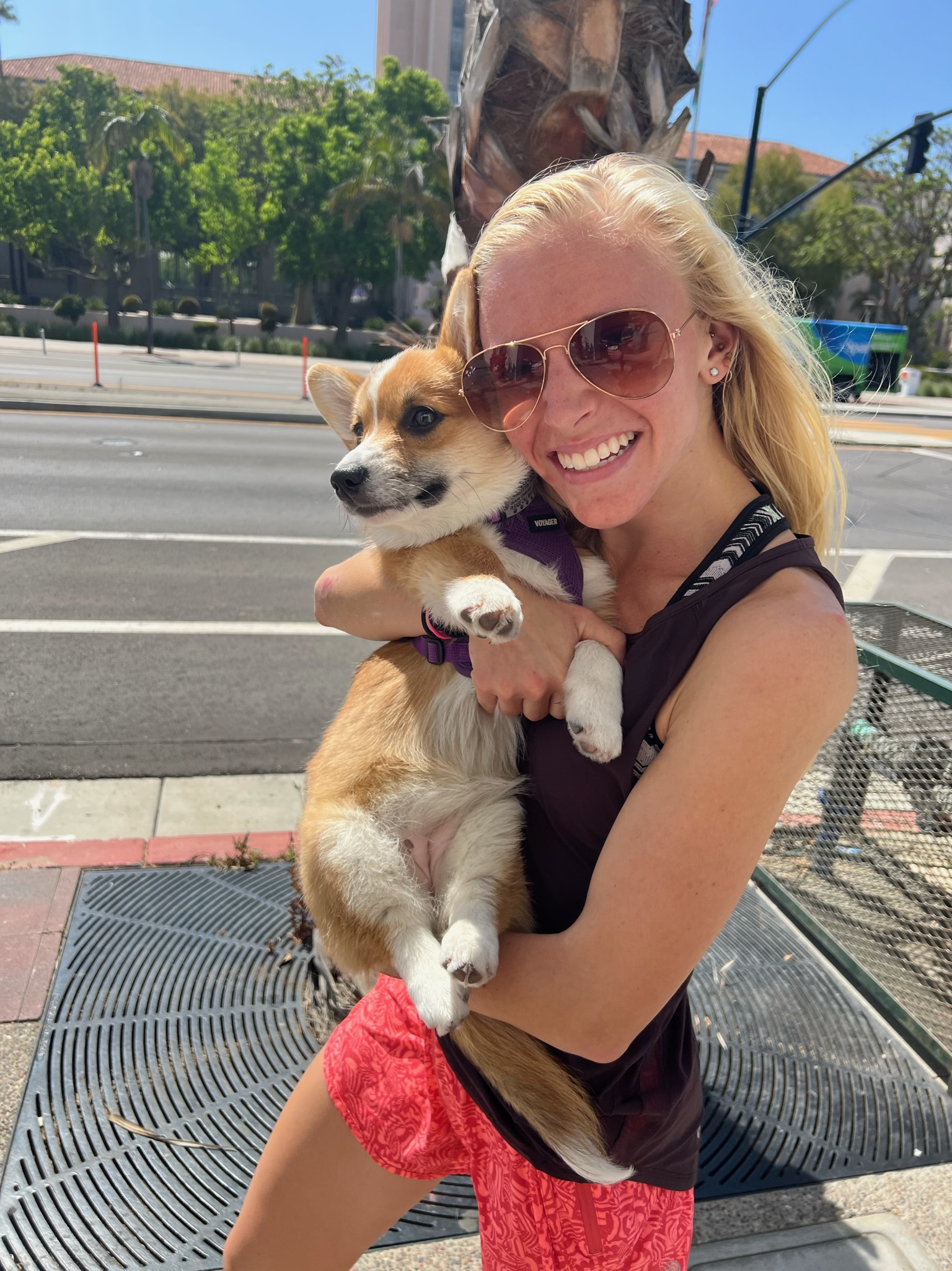 Larissa Kolasinski with a dog